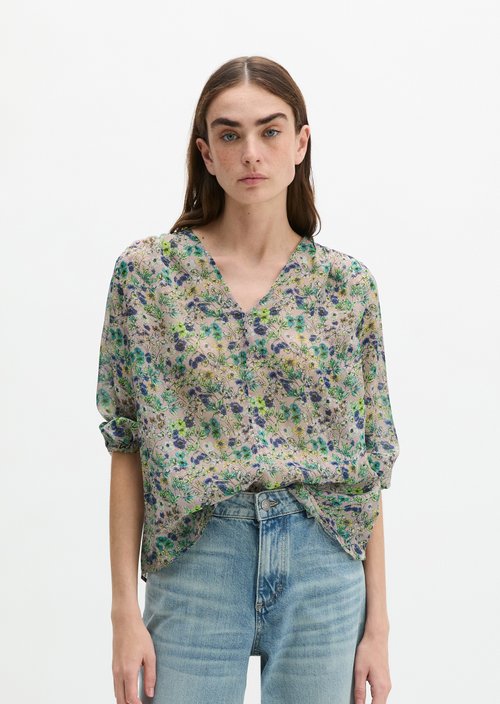 Relaxed print blouse — Light Pink