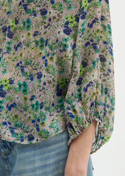 Relaxed print blouse — Light Pink