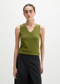 DfC V-neck top slim made from soft stretch jersey - green | Tops