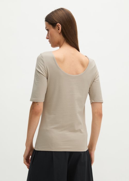 Slim-fit T-shirt — Linen Beige
