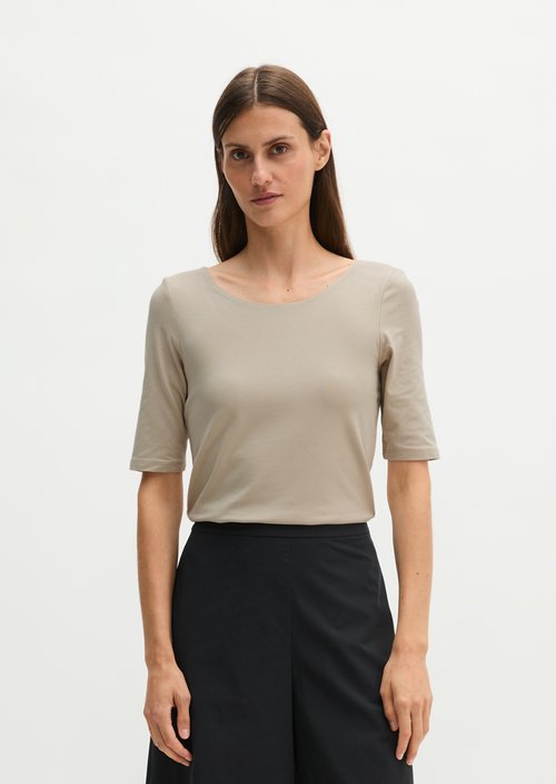 Slim-fit T-shirt — Linen Beige