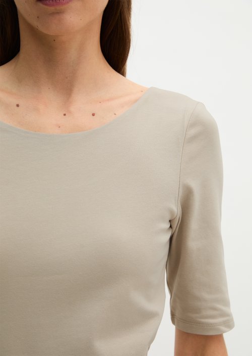 Slim-fit T-shirt — Linen Beige