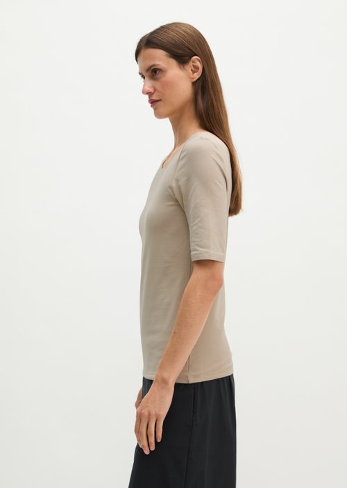 Slim-fit T-shirt — Linen Beige