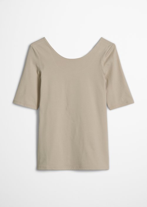 Slim-fit T-shirt — Linen Beige