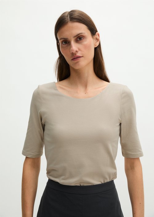 Slim-fit T-shirt — Linen Beige