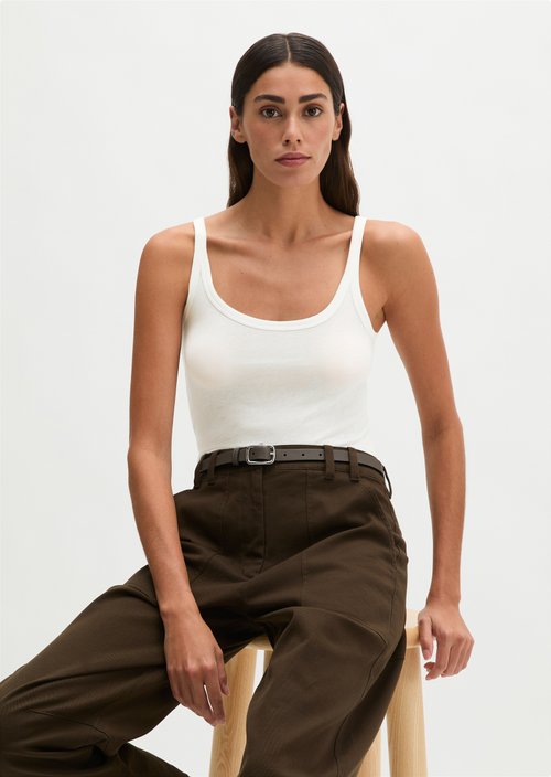 Tank top slim — White Cotton