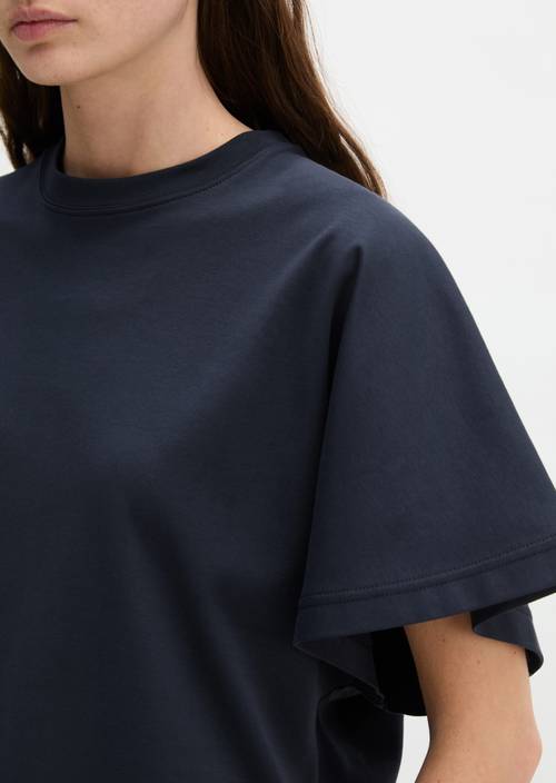 Relaxed T-shirt Dark Navy in detailaanzicht