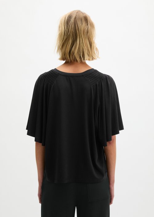 Relaxed T-shirt blouse — Black