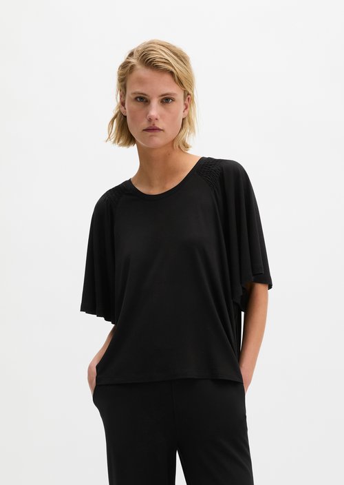 Relaxed T-shirt blouse — Black