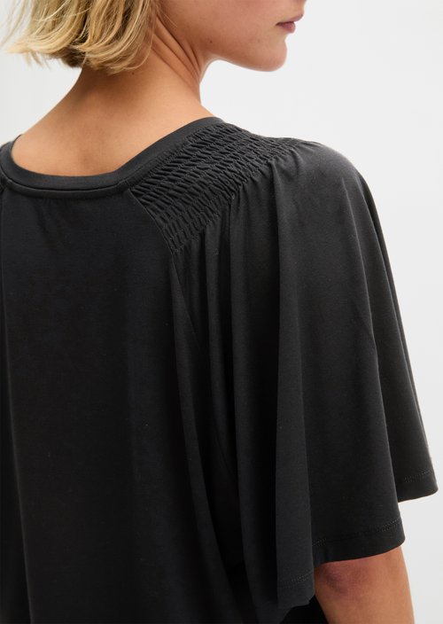Relaxed T-shirt blouse — Black
