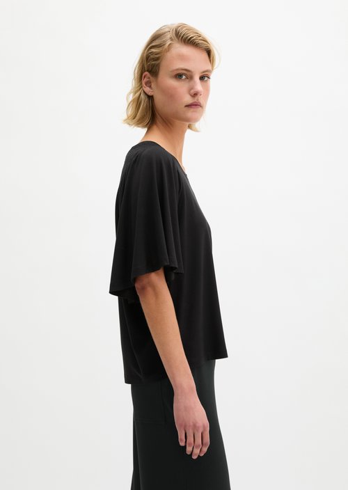 Relaxed T-shirt blouse — Black