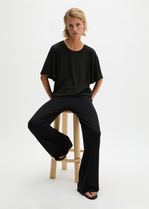 Relaxed T-shirt blouse — Black