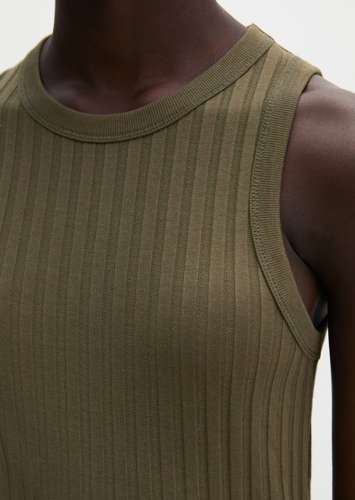 Slim-Fit Pointelle Top — Mossy Earth