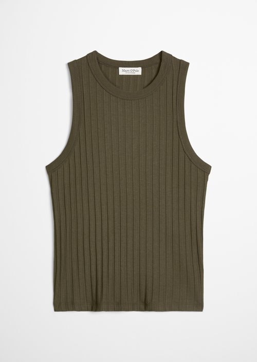 Slim-Fit Pointelle Top — Mossy Earth