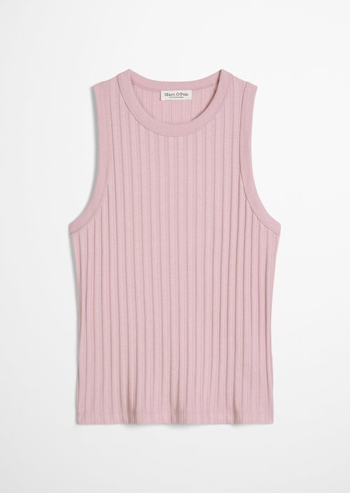 Slim-Fit Pointelle Top — Mild Rose