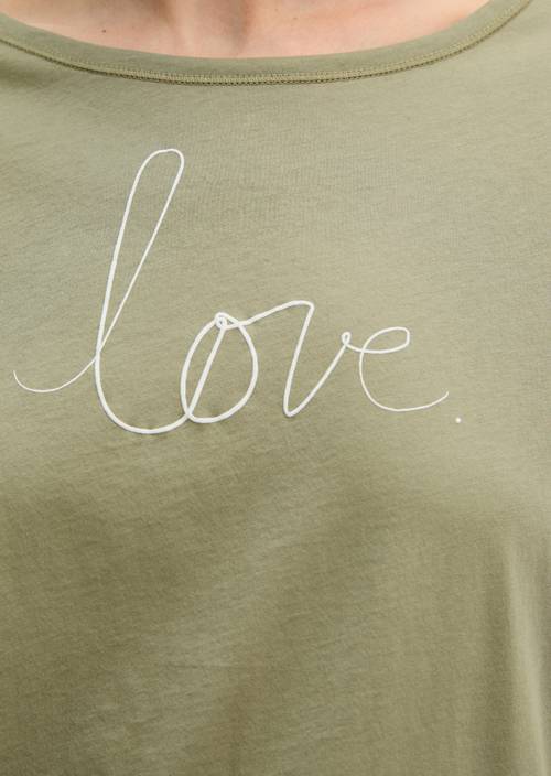 T-Shirt regular Pure Sage in Detailansicht