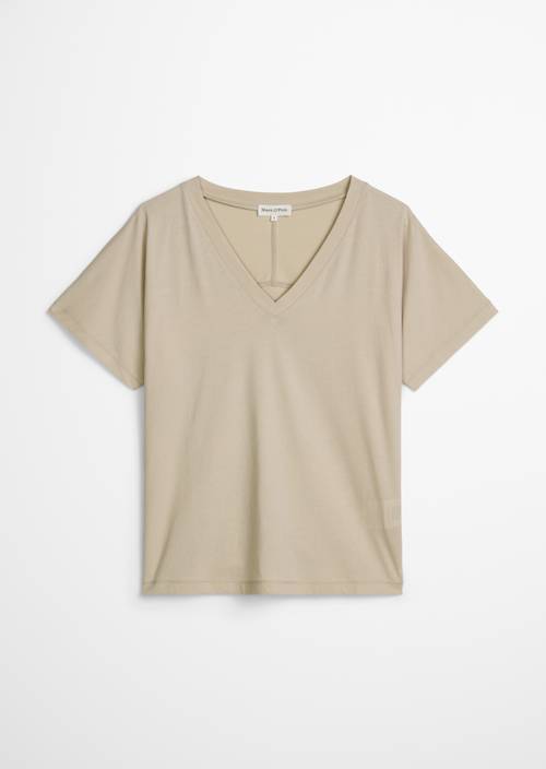 T-shirt regular Linen Beige en vue isolée sans mannequin