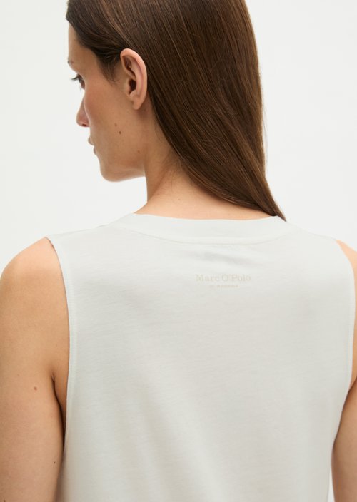 Regular jersey top — White Cotton