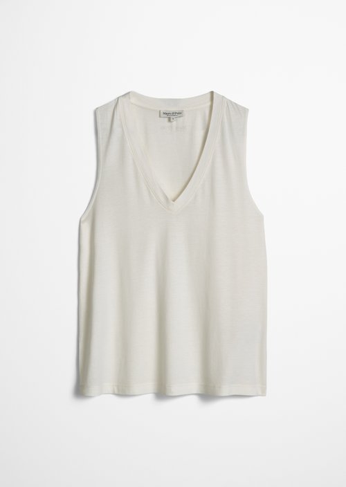 Regular jersey top — White Cotton