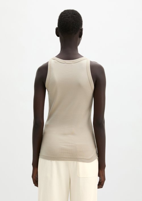 Regular tank top — Linen Beige