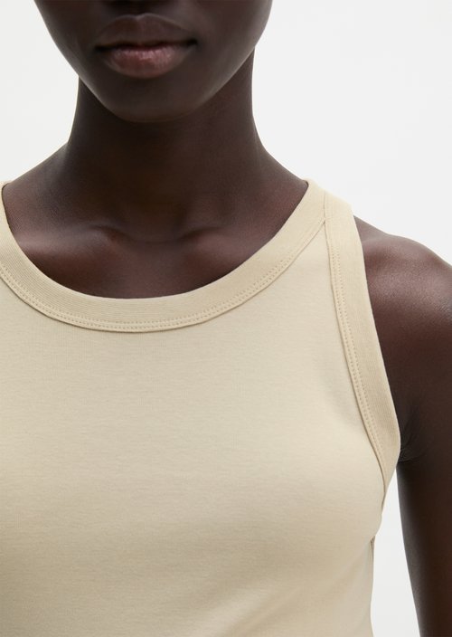 Regular tank top — Linen Beige