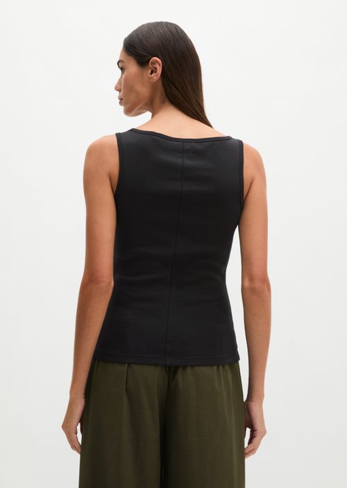 Regular tank top — Black