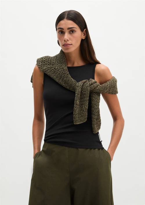 Tanktop regular Black in Frontalansicht