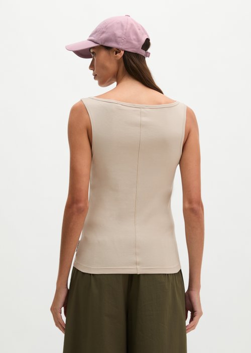 Regular tank top — Linen Beige