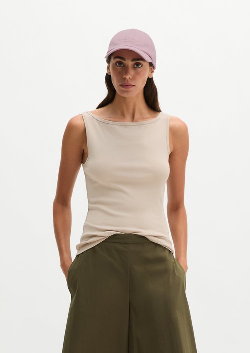 Regular tank top — Linen Beige