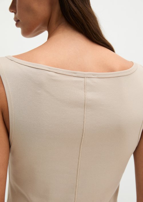 Regular tank top — Linen Beige
