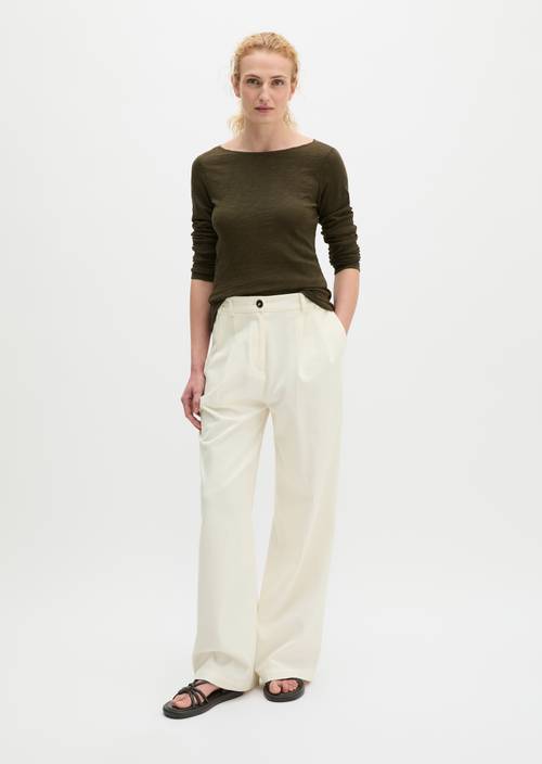 U-Boot-Longsleeve regular Mossy Earth in Frontalansicht
