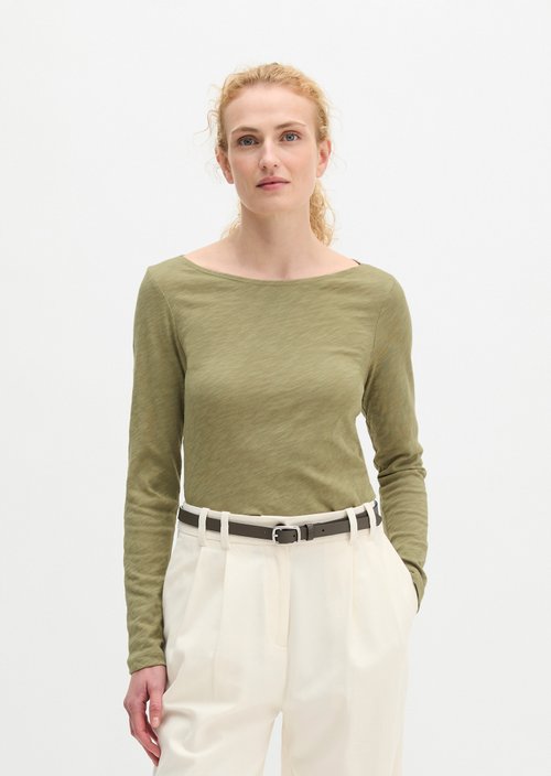 Submarine Long-Sleeve Shirt, Regular Fit — Pure Sage