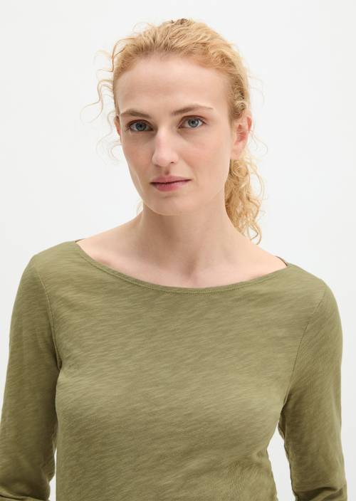 U-Boot-Longsleeve regular Pure Sage in Frontalansicht