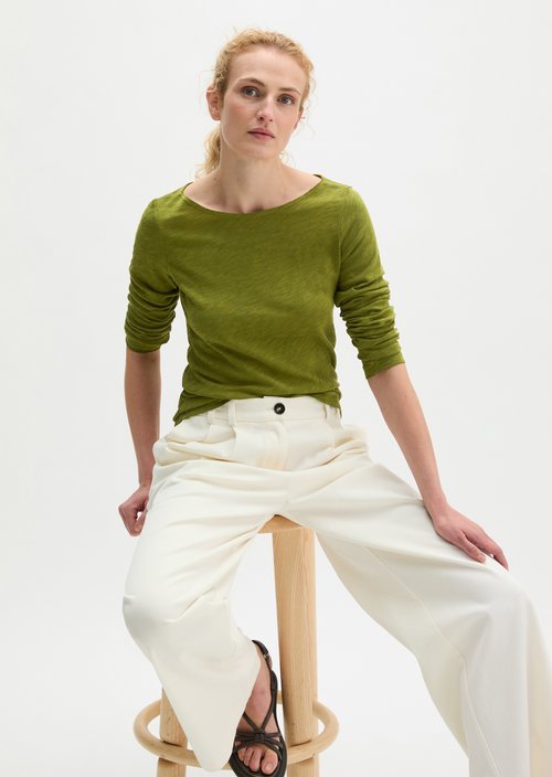 Submarine Long-Sleeve Shirt, Regular Fit — Shaded Fern