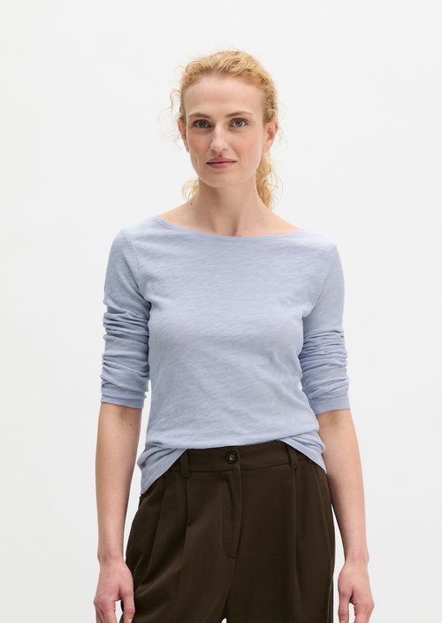 Submarine Long-Sleeve Shirt, Regular Fit — Morning Blue