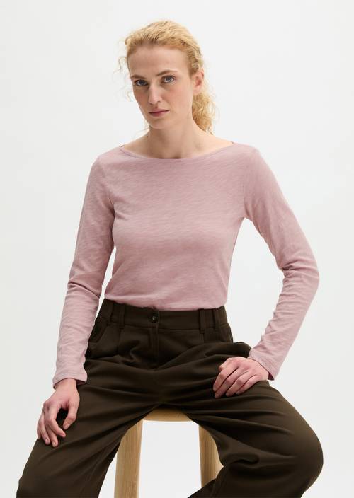 U-Boot-Longsleeve regular Mild Rose in Frontalansicht