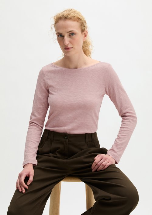 Submarine Long-Sleeve Shirt, Regular Fit — Mild Rose
