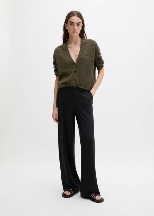 Jerseyhose wide Black in Frontalansicht