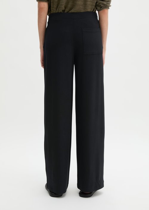 Jersey pants wide — Black