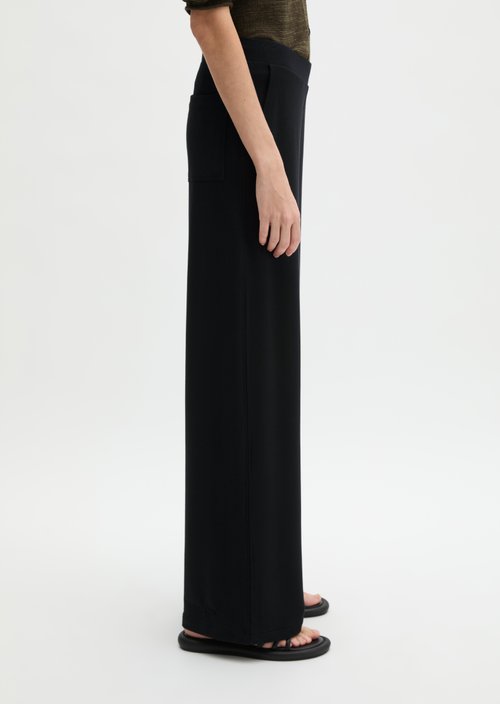 Jersey pants wide — Black