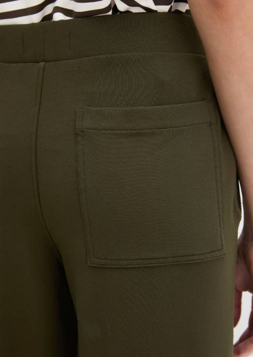 Jersey pants wide Mossy Earth in detail view