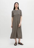 Striped jersey dress A-shape made from TENCEL™ Modal - brown