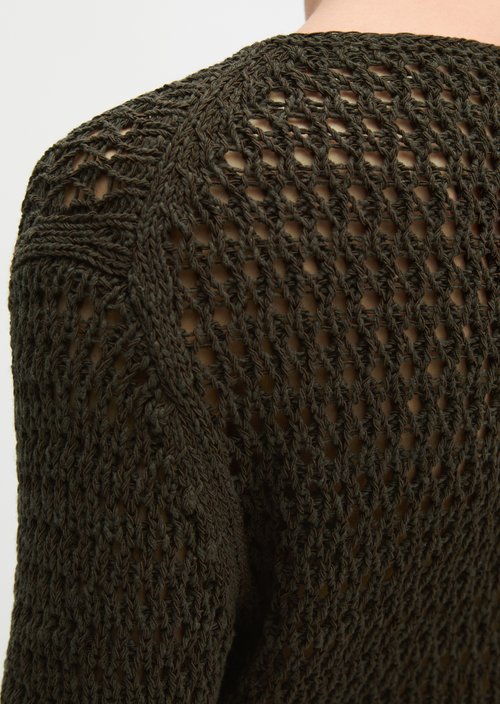 Regular mesh sweater — Dark Green