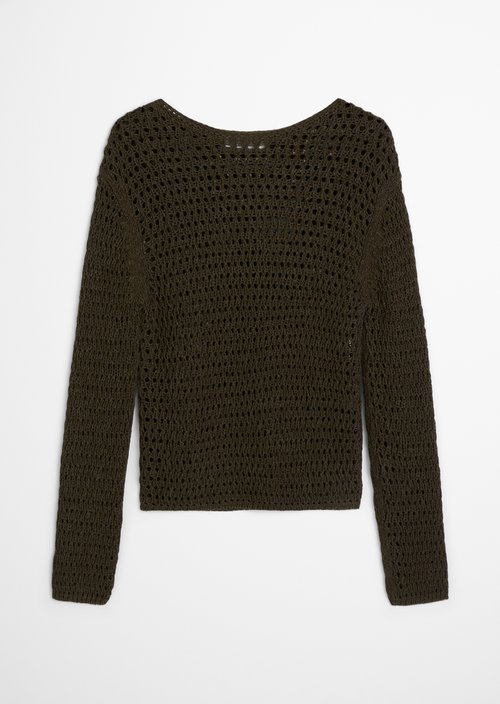 Regular mesh sweater — Dark Green