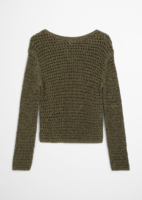 Regular mesh sweater — Medium Green