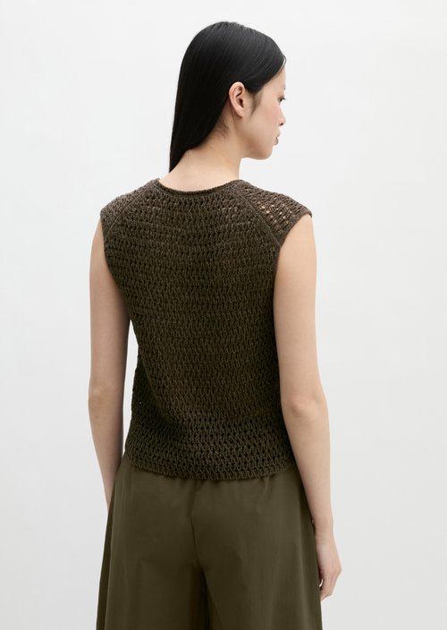 Net sweater slim — Dark Green
