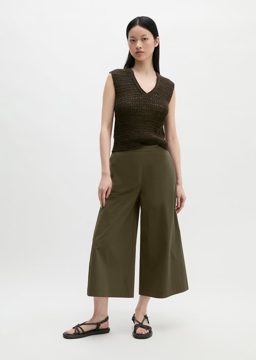 Net sweater slim — Dark Green