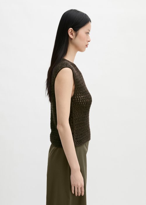 Net sweater slim — Dark Green