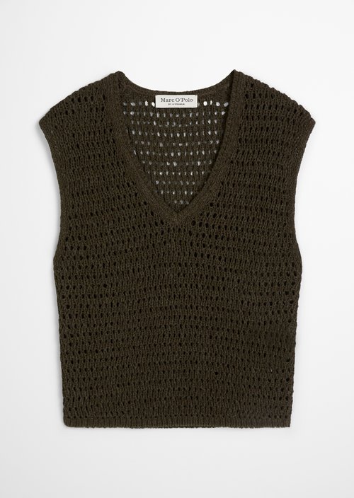 Net sweater slim — Dark Green