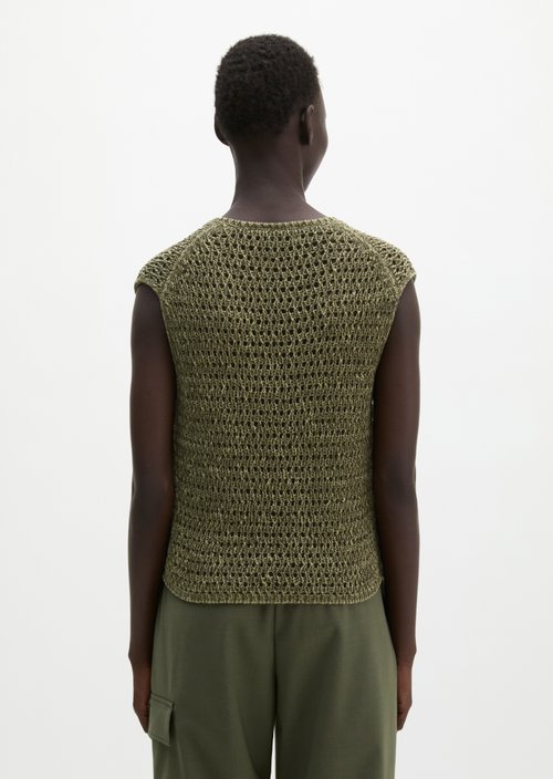 Net sweater slim — Medium Green
